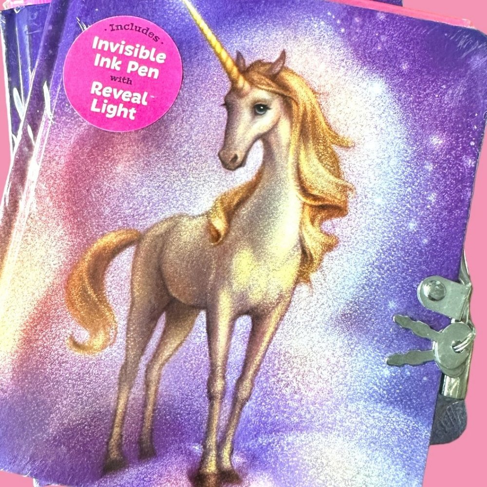 💰 5 FOR $40 / Kid's "Unicorn Dreams" Diary with Invisible Ink Pen (NEW)